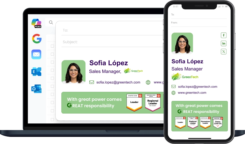 WiseStamp works in multiple email platforms