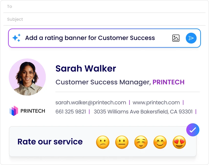 AI Capabilities in email signature