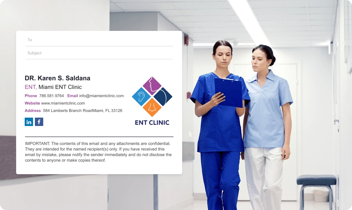 WiseStamp solution for the healthcare industry image