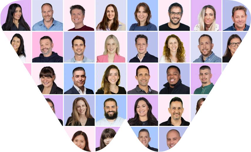 WiseStamp employees inside an W