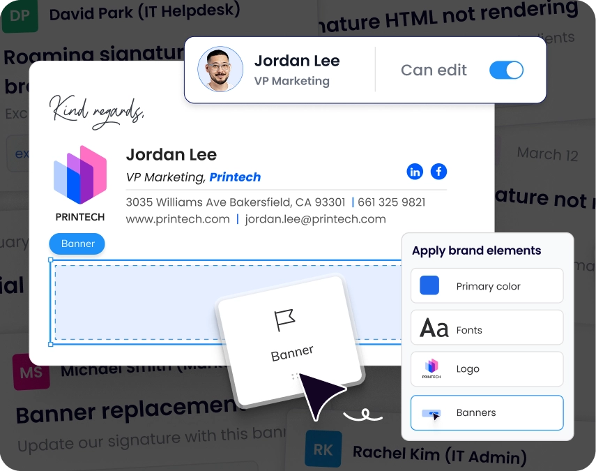 WiseStamp ease of editing concept